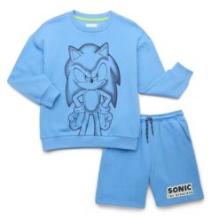Sonic the Hedgehog Boys Licensed Fleece Short Set - Blue