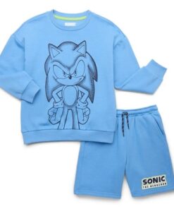 Sonic the Hedgehog Boys Licensed Fleece Short Set - Blue