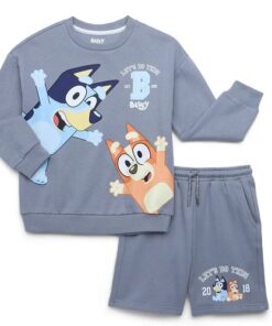 Bluey Boys Licensed Fleece Short Set - Grey
