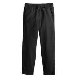 Falls Creek Boys Drawstring Chinos Trousers - Black Pant