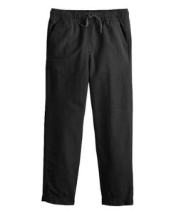 Falls Creek Boys Drawstring Chinos Trousers - Black Pant