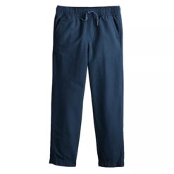 Falls Creek Boys Drawstring Chinos Trousers - Navy Blue Pant