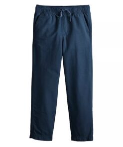 Falls Creek Boys Drawstring Chinos Trousers - Navy Blue Pant