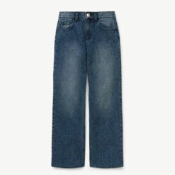 Justice League Girls Wide Leg Jeans With Allover Rhinestuds -Blue