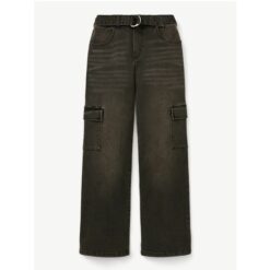 Justice League Cargo Wide Leg Jeans - Black