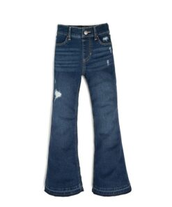 Wonder Nation Girls Destructed Flare Jegging - Blue