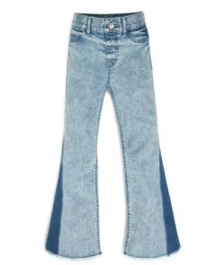 Wonder Nation Girls Fashion Flare 2 Tones Jeggings - Blue