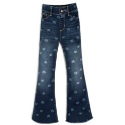 Wonder Nation Fashion Flare Jeans Jegging - Rainbow Print