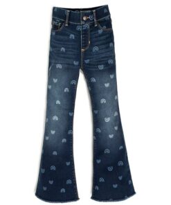 Wonder Nation Fashion Flare Jeans Jegging - Rainbow Print