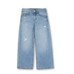 Wonder Nation Girls Baggy Wide Leg Jeans - Blue