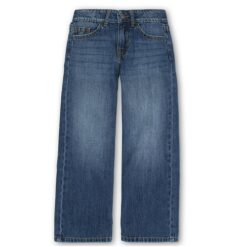 Wonder Nation Girls Baggy Wide Leg Jeans - Blue Medium Wash