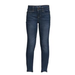 Wonder Nation Girls Skinny Mid Rise Jeans - Dark Enzyme Blue