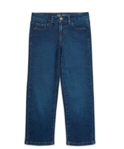 Wonder Nation Girls Straight Leg Jeans - Dark Blue