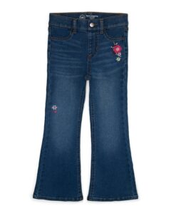 Wonder Nation Girls Flare Fashion Jeggings - Embroidery Flower