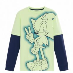 Sonic the Hedgehog Big Boys Graphic Long Sleeve Twofer T-Shirt