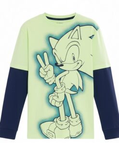 Sonic the Hedgehog Big Boys Graphic Long Sleeve Twofer T-Shirt