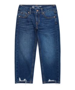 Wonder Nation Girls Crop Denim Jeans - Blue