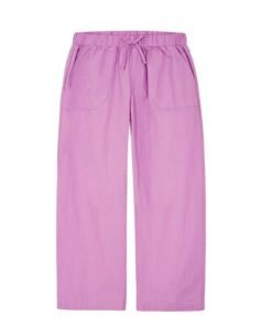 Wonder Nation Girls Woven Texture Pull-on Pants - Lilac Trousers