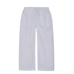 Wonder Nation Girls Woven Texture Pull-on Pants - White Trousers