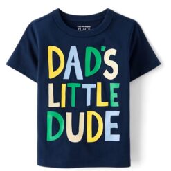 The Children's Place Baby And Toddler Boys Dad's Little Dude Graphic T-shirt - Blue