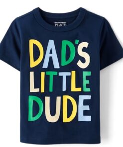 The Children's Place Baby And Toddler Boys Dad's Little Dude Graphic T-shirt - Blue