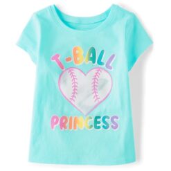 The Children’s Place Baby And Toddler Girls T-Ball Graphic T-shirt - Blue