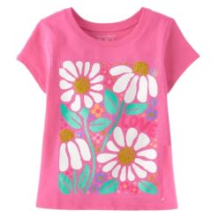 The Children’s Place Baby And Toddler Girls Floral Graphic T-shirt - Pink