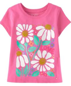 The Children’s Place Baby And Toddler Girls Floral Graphic T-shirt - Pink