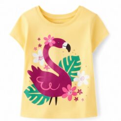The Children’s Place Baby And Toddler Girls Flamingo Graphic T-shirt - Yellow