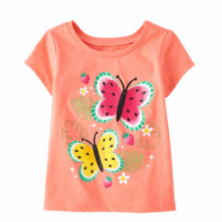 The Children’s Place Baby And Toddler Girls Watermelon Graphic T-shirt - Orange
