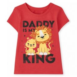 The Children’s Place Baby And Toddler Girls Lioness Graphic T-shirt - Amber Red