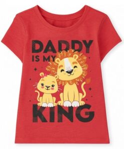 The Children’s Place Baby And Toddler Girls Lioness Graphic T-shirt - Amber Red