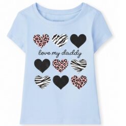 The Children’s Place Baby And Toddler Girls Daddy Love Graphic T-shirt - Blue