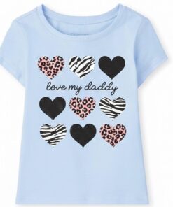 The Children’s Place Baby And Toddler Girls Daddy Love Graphic T-shirt - Blue