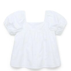 Wonder Nation Baby & Toddler Girls Eyelet Puff Sleeve Blouse - White