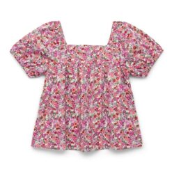 Wonder Nation Baby & Toddler Girls Eyelet Puff Sleeve Blouse - Floral