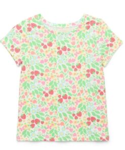 Garanimals Toddler Girls Short Sleeve Print T-shirt - Strawberry Floral