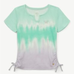 Justice Girls Short Sleeve Cinch T-shirt - Tie Dye