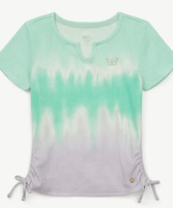 Justice Girls Short Sleeve Cinch T-shirt - Tie Dye