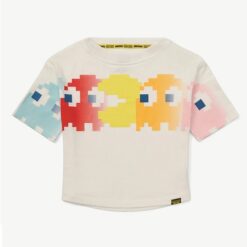 Justice Girls Short Sleeve Pac-man Jumper Graphic T-shirt - White