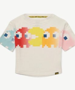 Justice Girls Short Sleeve Pac-man Jumper Graphic T-shirt - White