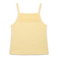 Wonder Nation Girls Crotchet Trim Tank Top - Yellow