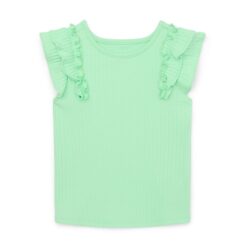 Garanimals Toddler Girl Ruffle Sleeve Rib Top - Green