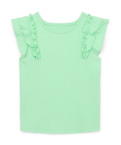 Garanimals Toddler Girl Ruffle Sleeve Rib Top - Green