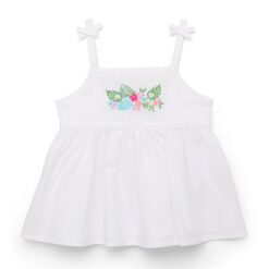 Wonder Nation’s Embroidered Peplum Cami Top - White