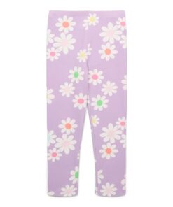 Garanimals Toddler Girls Printed Jersey Leggings - Purple Flowers