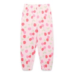 365 Kids Girls Fleece Jogger Pants -  Pink Cherry