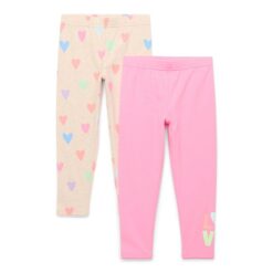 365 Kids by Garanimals Girls Print Leggings, 2-Pack