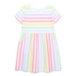 Garanimals Toddler Girl Print Skater Dress with Pockets - Stripes