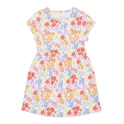 Wonder Nation Girls Short Sleeve Play Dress - Floral